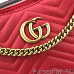 1:1 Mirror GG Marmont Matelasse Shoulder Bag 453569 Red