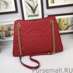 1:1 Mirror GG Marmont Matelasse Shoulder Bag 453569 Red