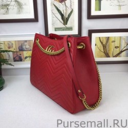 1:1 Mirror GG Marmont Matelasse Shoulder Bag 453569 Red