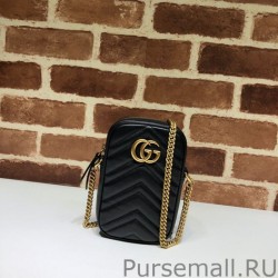 High Quality GG Marmont Mini Bag 598597 Black