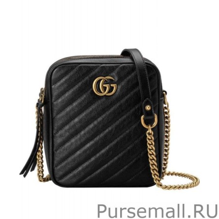 Wholesale GG Marmont mini shoulder bag 550155 Black