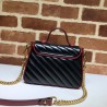 Luxury GG Marmont Mini Top Handle Bag 583571 Black