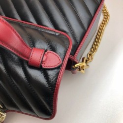 Luxury GG Marmont Mini Top Handle Bag 583571 Black