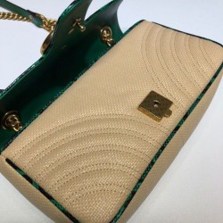 Wholesale GG Marmont Small Shoulder Bag 443497 Beige /Green