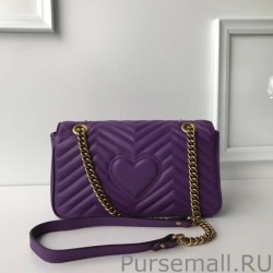 Replica GG Marmont Matelasse Mini Bag 443497 Purple
