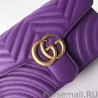 Replica GG Marmont Matelasse Mini Bag 443497 Purple