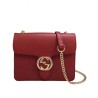 Best Interlocking Chain Leather Cross Body Bag 510304 Red