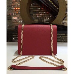 Best Interlocking Chain Leather Cross Body Bag 510304 Red