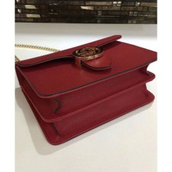 Best Interlocking Chain Leather Cross Body Bag 510304 Red
