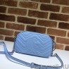 UK GG Marmont Small Shoulder Bag 447632 Blue