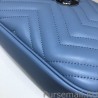 UK GG Marmont Small Shoulder Bag 447632 Blue