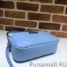 UK GG Marmont Small Shoulder Bag 447632 Blue