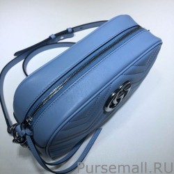 UK GG Marmont Small Shoulder Bag 447632 Blue