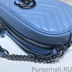 UK GG Marmont Small Shoulder Bag 447632 Blue
