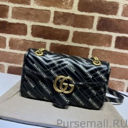Inspired The Hacker Project small GG Marmont bag 443497 Black
