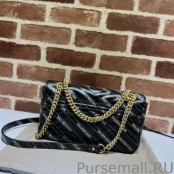 Inspired The Hacker Project small GG Marmont bag 443497 Black