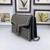 High Dionysus GG Supreme shoulder bag with crystals 403348 Black