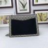 High Dionysus GG Supreme shoulder bag with crystals 403348 Black