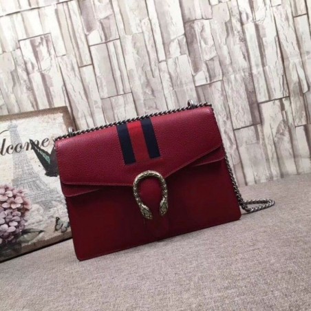 1:1 Mirror Dionysus Leather Shoulder Bag 403348 Red