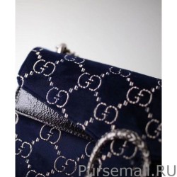 Inspired Dionysus GG velvet small shoulder bag 400249 Dark Blue