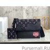 AAA+ Trio Pouch Monogram Denim Leather M81013