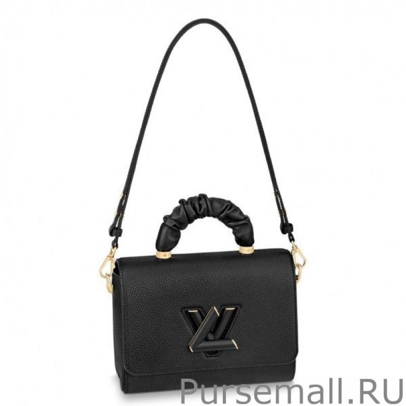 Cheap Twist MM Bag In Black Taurillon M58688