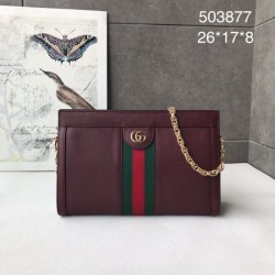 Luxury Ophidia Small Shoulder Bag 503878 Burgundy