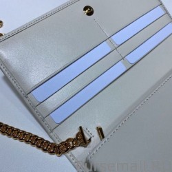 High Quality Horsebit 1955 chain wallet 621892 White