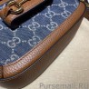 Knockoff Horsebit 1955 Mini Bag 658574 Blue