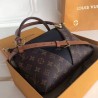 High V Tote MM Monogram Canvas M43948 Black