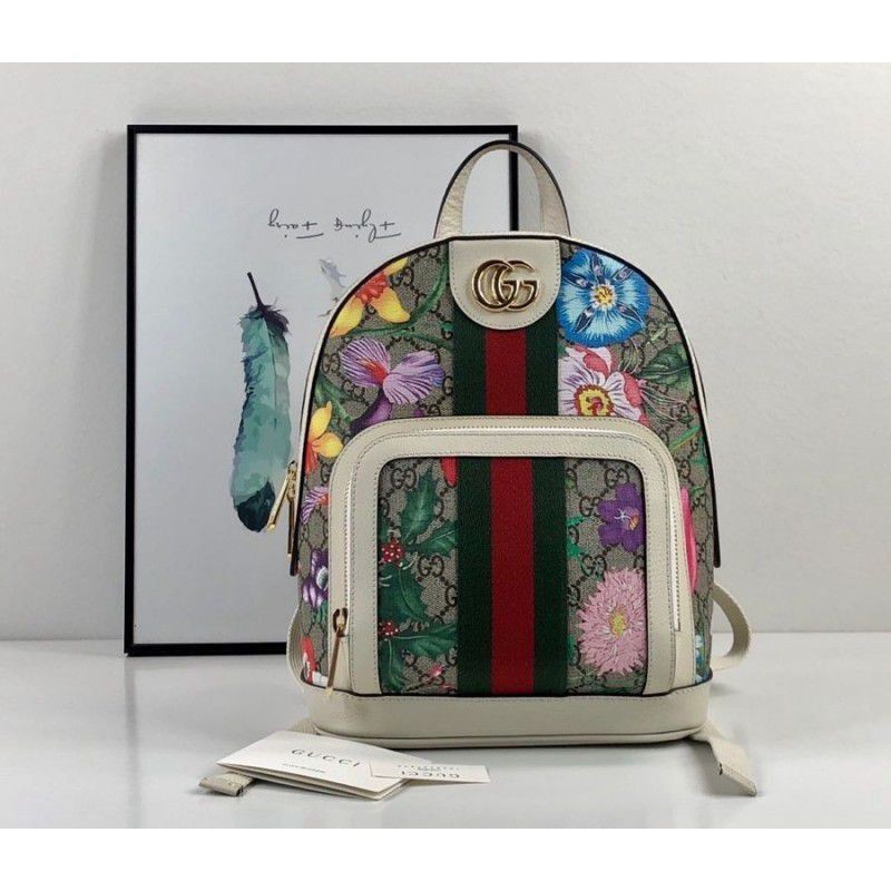 Top Ophidia GG Flora Small Backpack 547965