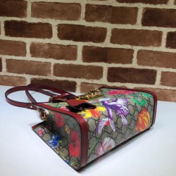 AAA+ Padlock GG Flora Small Shoulder Bag 498156 Red