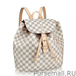 Luxury Sperone Backpack Bag Damier Azur Canvas N41578