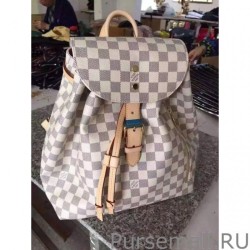 Luxury Sperone Backpack Bag Damier Azur Canvas N41578