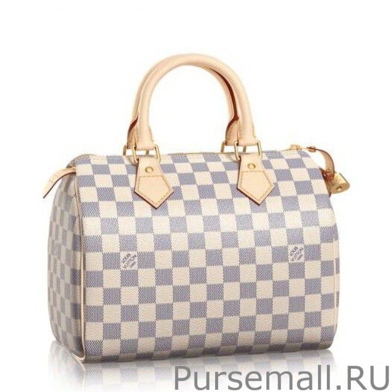 AAA+ Speedy 25 Damier Azur Canvas N41534