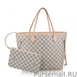 Fashion Neverfull MM Damier Azur Canvas N41361