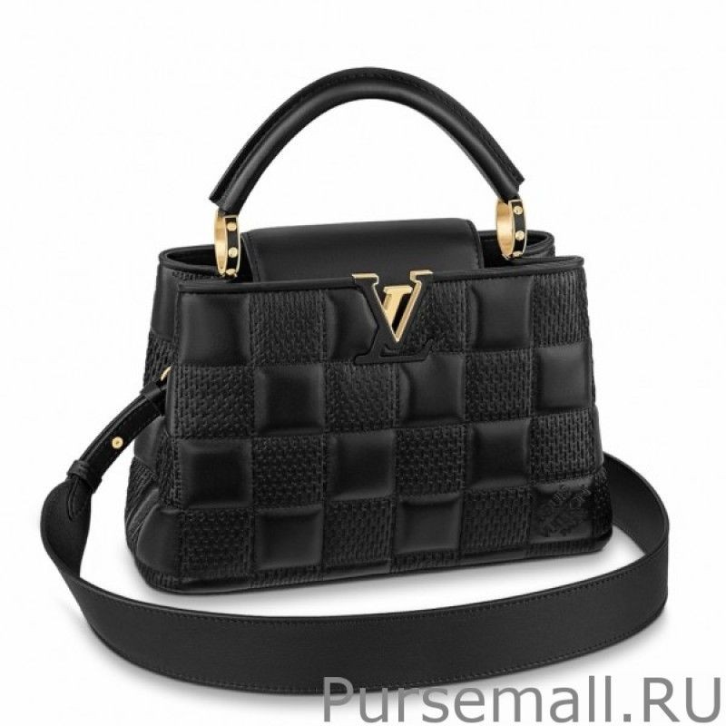 Replica Capucines BB Bag In Black Damier Lambskin M59225