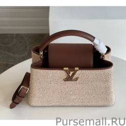 Top Quality Capucines MM Bag In Braided Raffia M57649