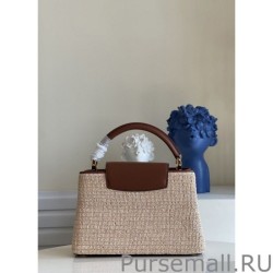 Top Quality Capucines MM Bag In Braided Raffia M57649