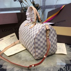 Inspired Speedy Bandoulière 35 Damier Azur N41372